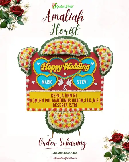 Papan Bunga Pernikahan Ponolawen